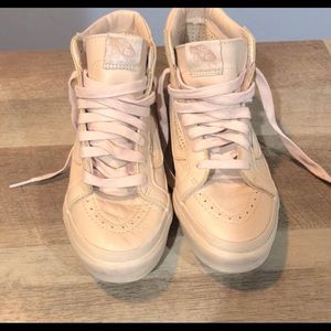 Vans Pink Leather Hightops